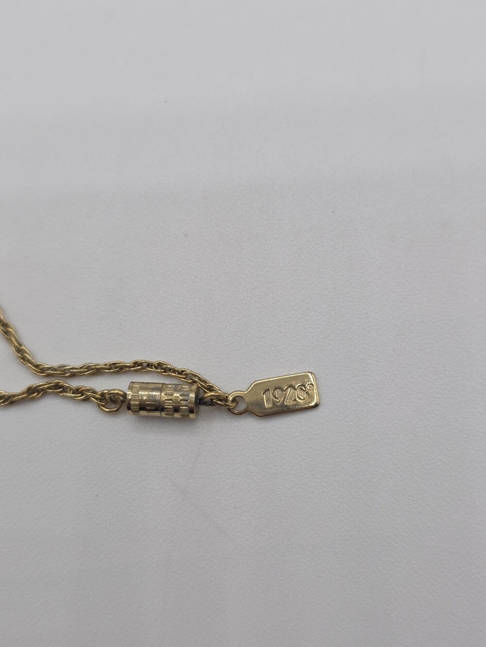 1928 Floral Locket Gold Tone Long Chain - Picture 8 of 11